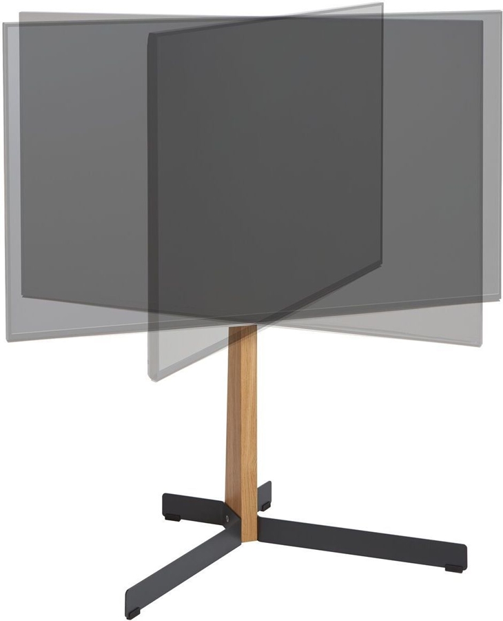 TVS 3695 | tv vloerstandaard | Eikenhoud & staal | 40-77" 18